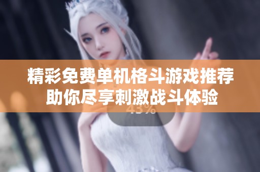 精彩免费单机格斗游戏推荐 助你尽享刺激战斗体验