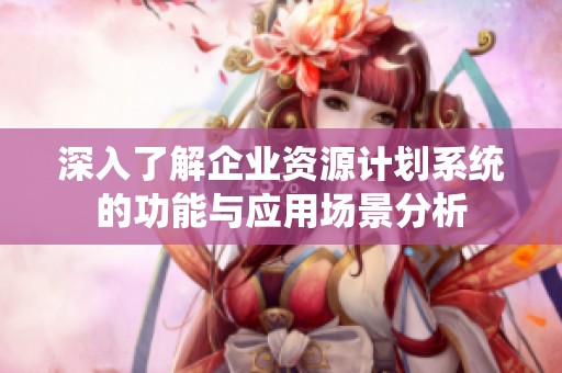 深入了解企业资源计划系统的功能与应用场景分析