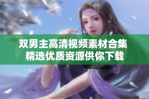 双男主高清视频素材合集 精选优质资源供你下载