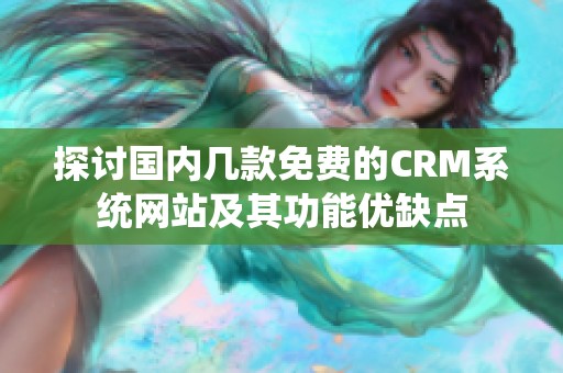 探讨国内几款免费的CRM系统网站及其功能优缺点