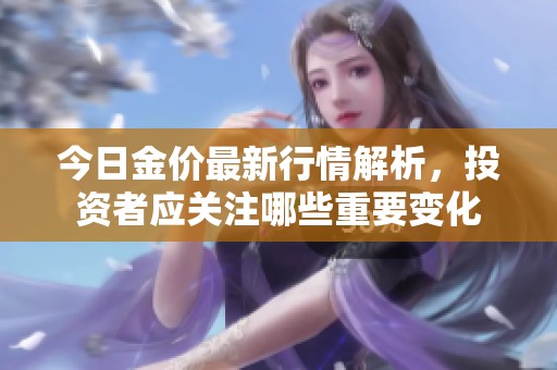 今日金价最新行情解析，投资者应关注哪些重要变化